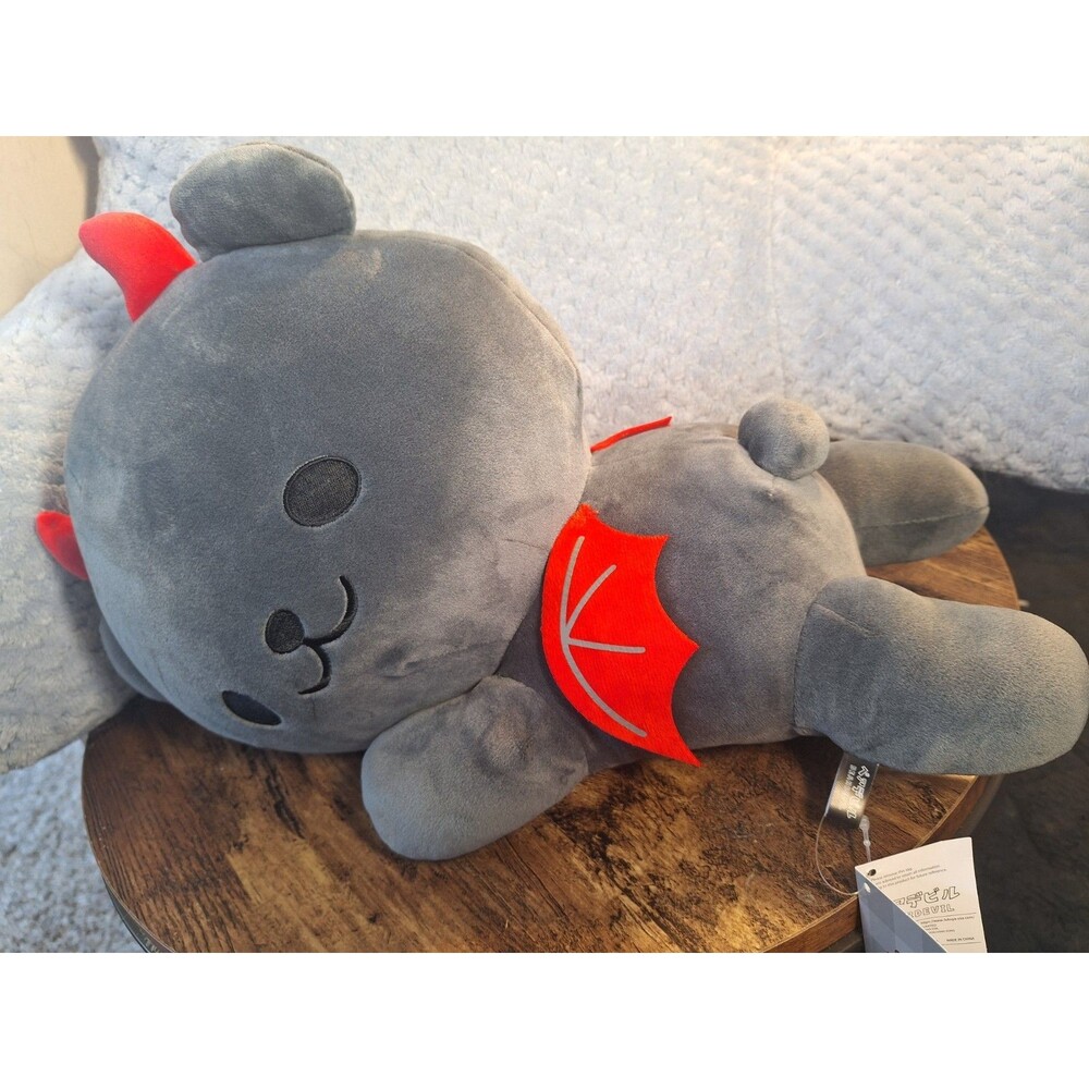 Fukuya Black Bear Devil Big Plush 14" Stuffed Animal With All Tags Attached